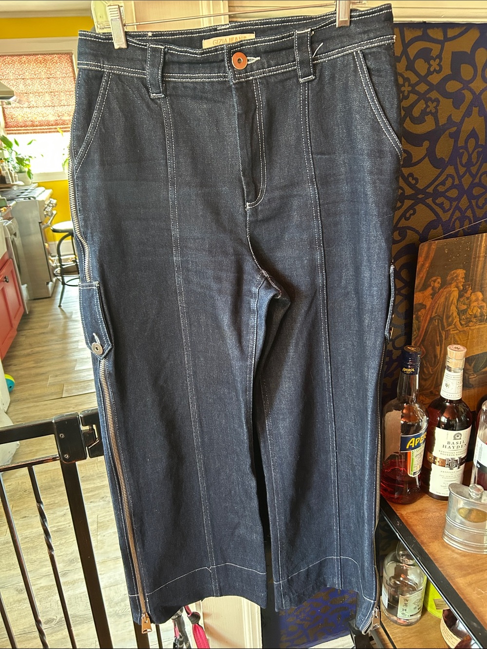 Gizia Denim with Accent Zippers on each side